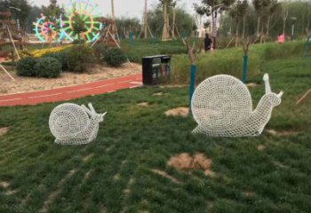 南阳镂空不锈钢蜗牛雕塑