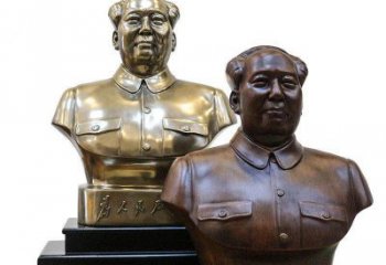 南阳定制你的名人铜雕毛主席胸像