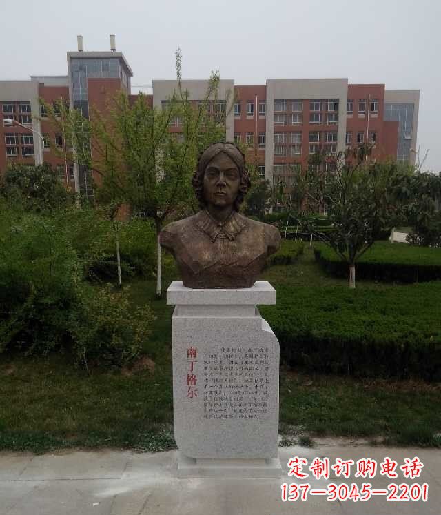 南阳南丁格尔校园名人铜雕:精致细致的雕塑艺术