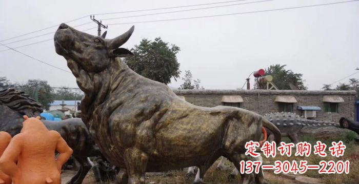 南阳令人惊叹的牛铜雕塑