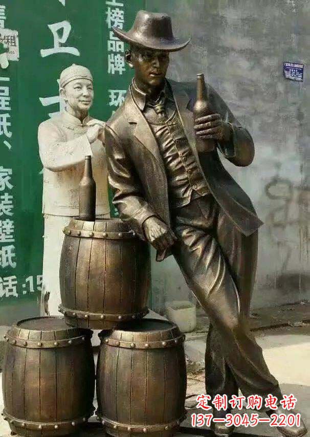 南阳精美高雅的牛仔铜雕