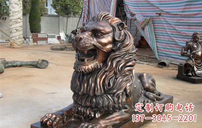 南阳汇丰狮子铜雕,体现高贵气质
