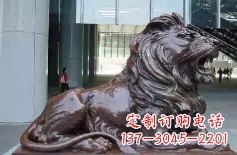 南阳华丽铜雕狮子,风格独具特色