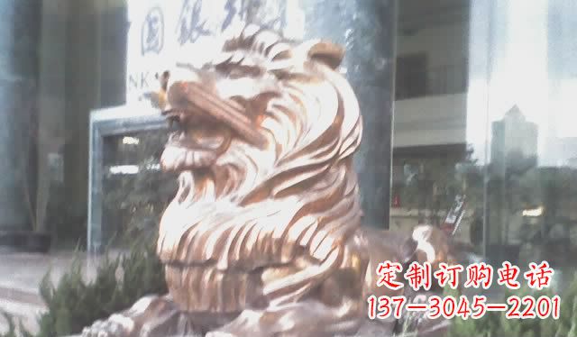 南阳中领雕塑:精致狮子铜雕