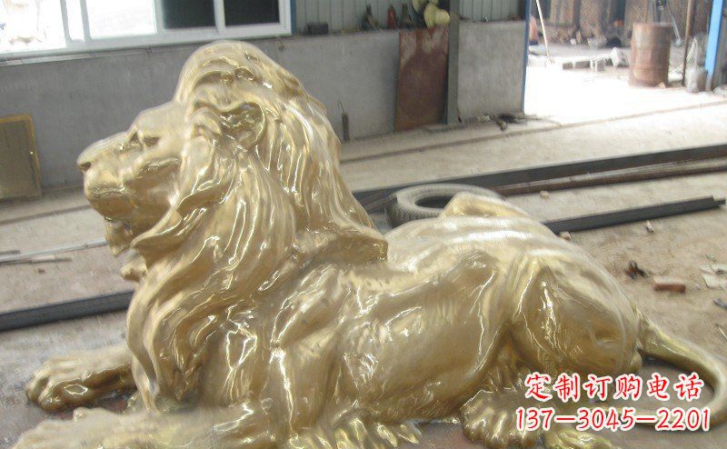 南阳高雅凝金,西洋狮子铜雕来自中领雕塑