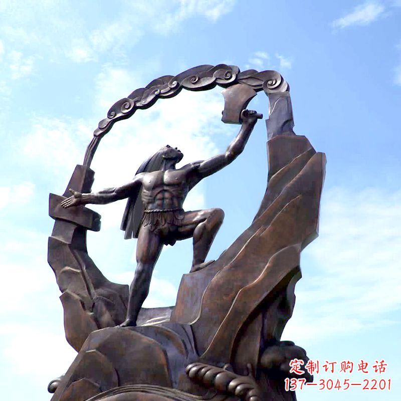 南阳传承神话,展现气势—盘古大型景观雕塑
