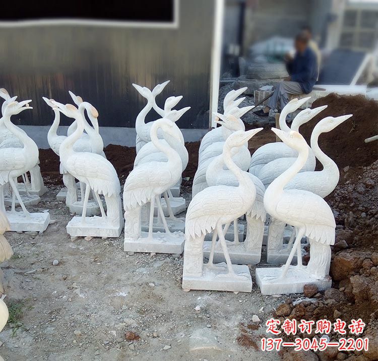 南阳喷泉仙鹤石雕