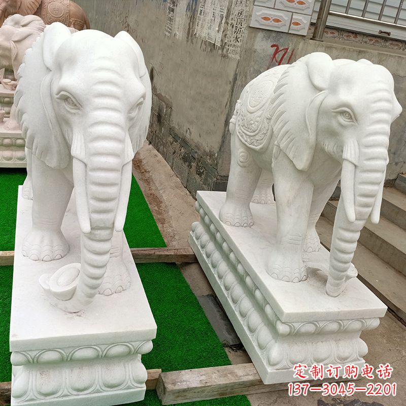 南阳中领雕塑推出的天然石头大象雕塑,雕塑形象…