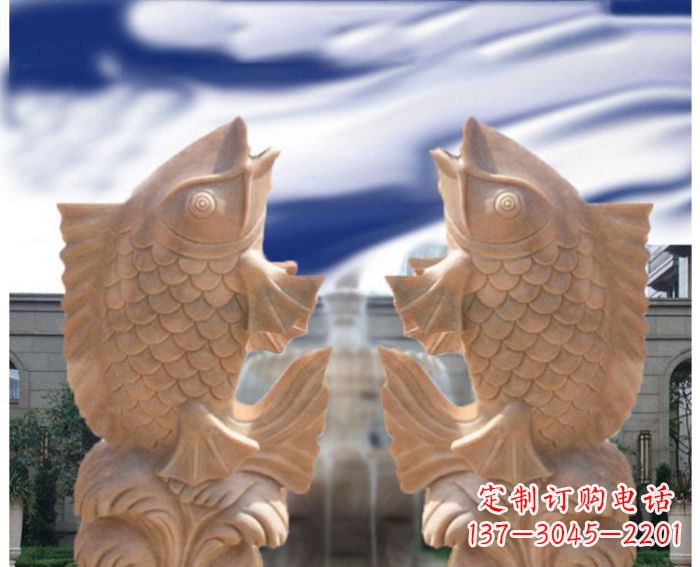 南阳中领雕塑设计定制精美鲤鱼雕塑