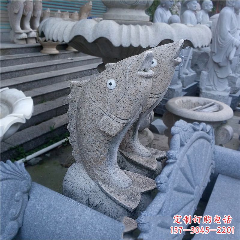 南阳喷水鱼雕塑-园林水景动物喷泉