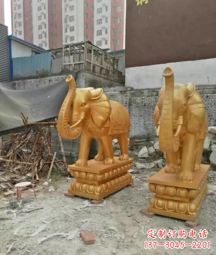 南阳喷水招财大象铜雕