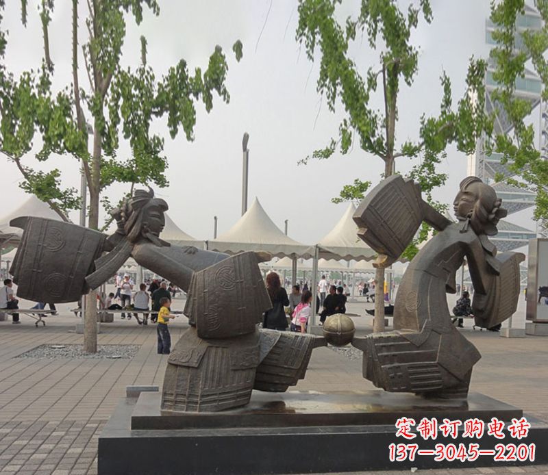 南阳艺术雕刻杰作——皮影戏铜雕