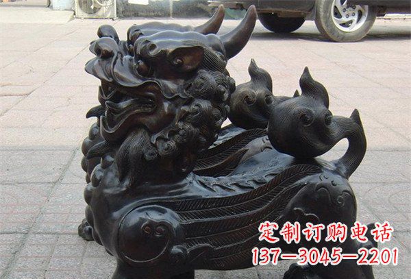 南阳象征保护,美轮美奂的貔貅辟邪神兽铜雕