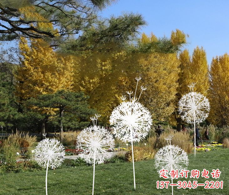 南阳中领雕塑:精美不锈钢蒲公英雕塑