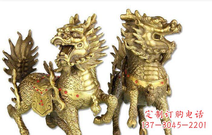 南阳开启财富运势的麒麟招财雕塑