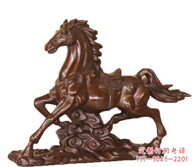南阳答案中领雕塑:精致马玻璃钢仿铜动物雕塑中…