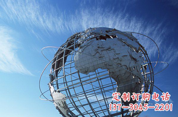 南阳把美好的海洋融入您的空间,让心灵被洗涤--不锈钢大型地球雕塑