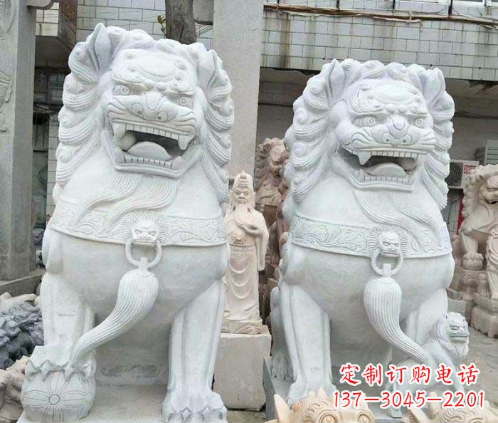 南阳精美大理石狮子雕塑