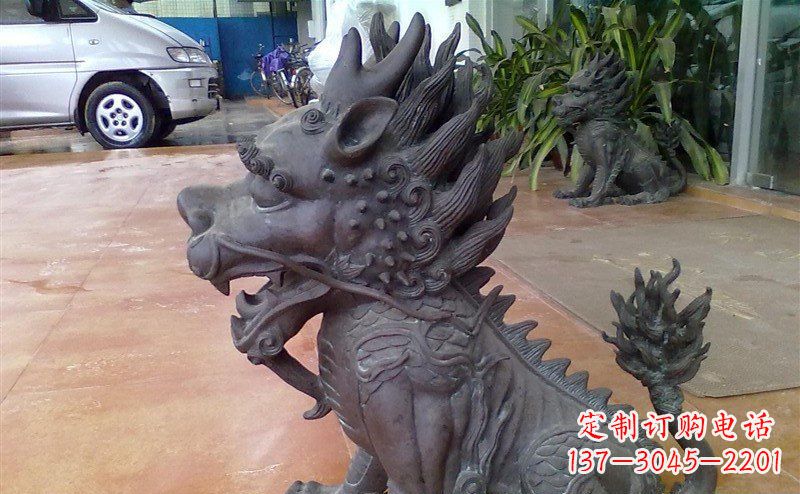南阳中领雕塑:舍利子之源,麒麟铸铜神兽铜雕