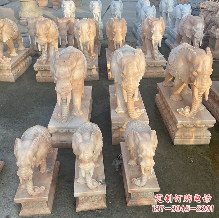 南阳翘鼻大象石雕