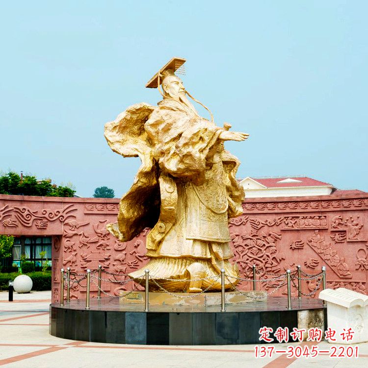 南阳秦始皇鎏金铜雕塑像