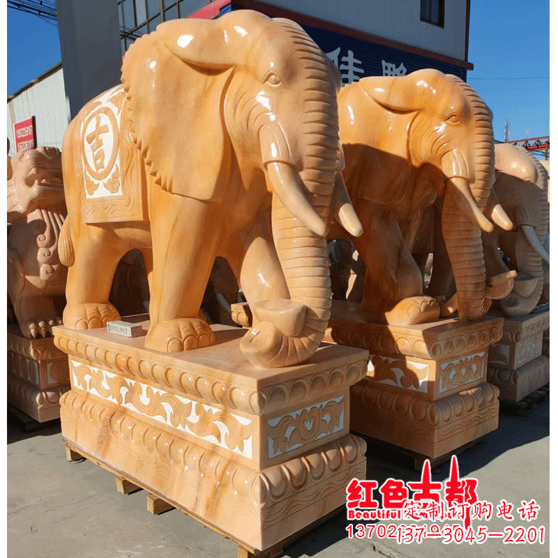 南阳青石大象雕塑--专业定制,精美外观
