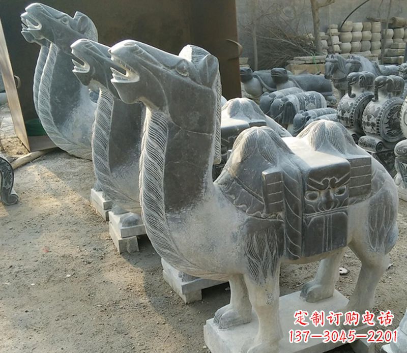 南阳青石骆驼雕,把动物活灵活现