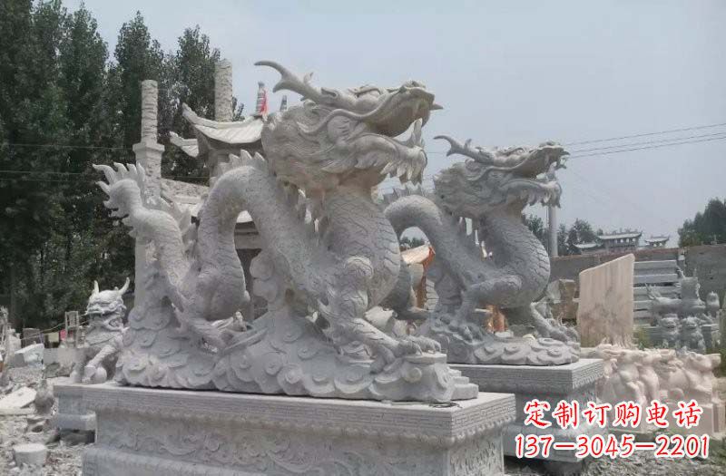 南阳青石仿古龙石雕:传统工艺精美雕塑