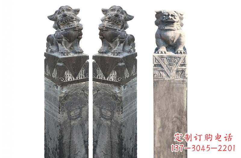 南阳来自古代的精美狮子雕塑