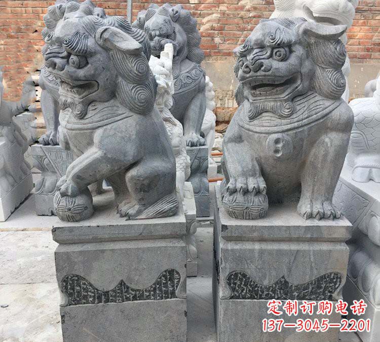 南阳青石仿古狮子雕塑