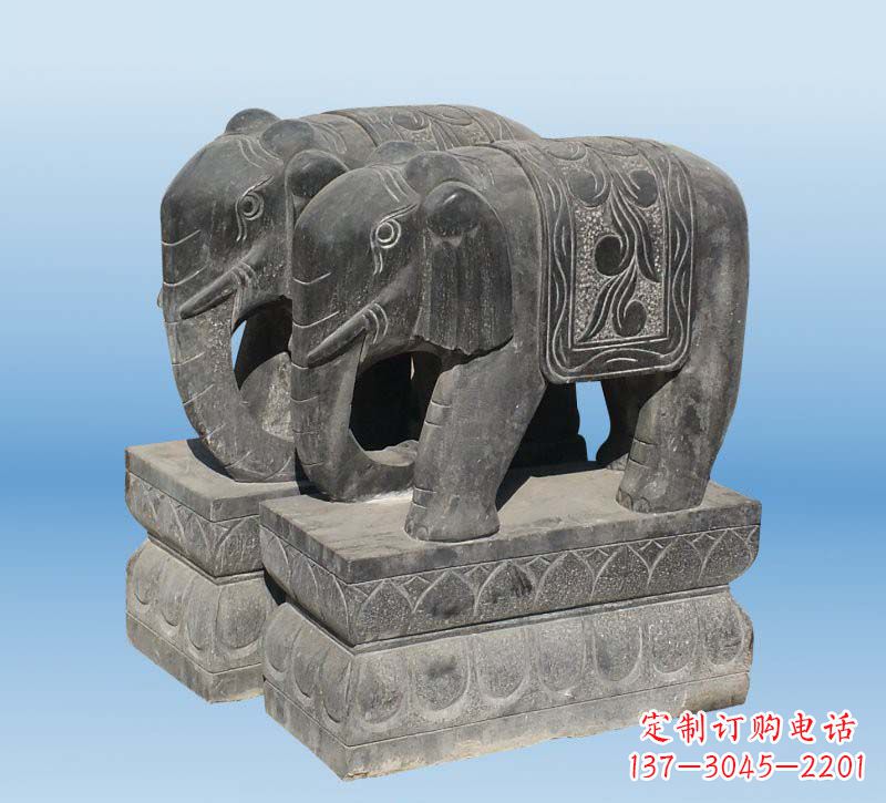 南阳仿古石雕大象,雕刻出精美之美