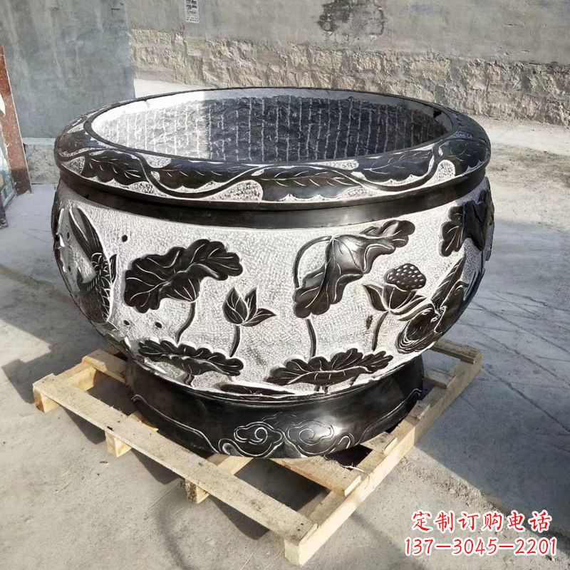 南阳欣赏古典韵味,青石仿古水缸雕塑尽显典雅