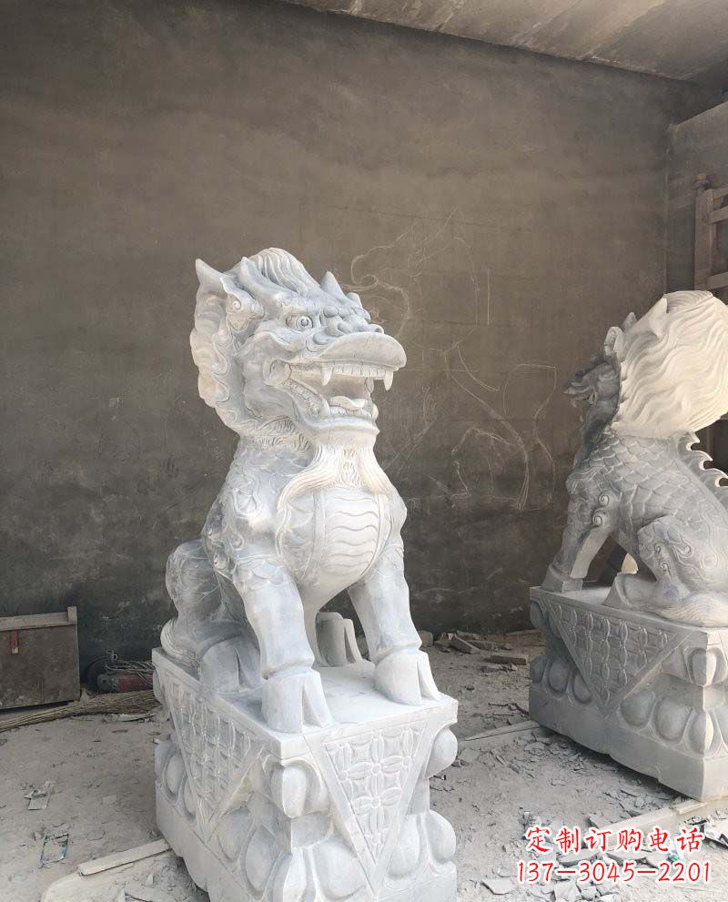 南阳精致雕刻,青石仿古麒麟雕塑