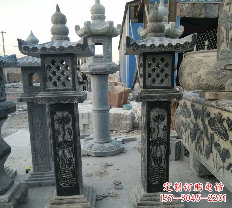 南阳青石古代照明石灯