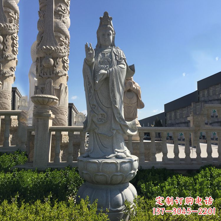南阳精美神圣的观音菩萨石雕塑