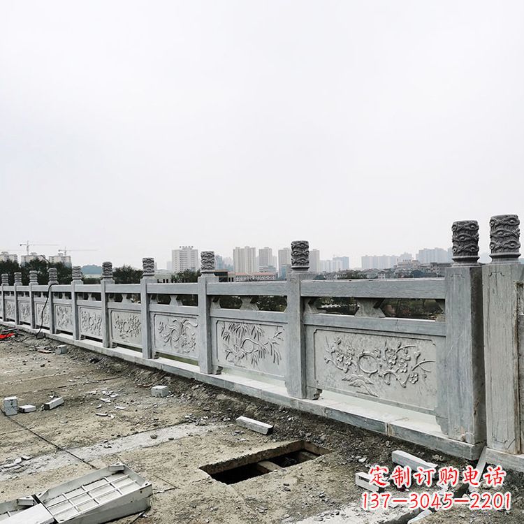 南阳青石户外石雕栏板