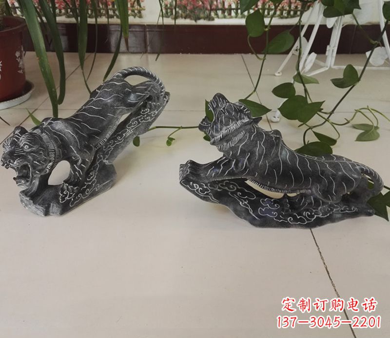 南阳青石老虎雕塑