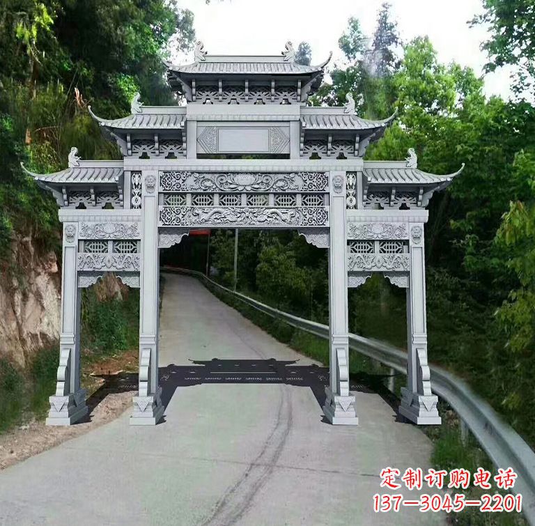 南阳青石牌坊雕塑,演绎精致经典