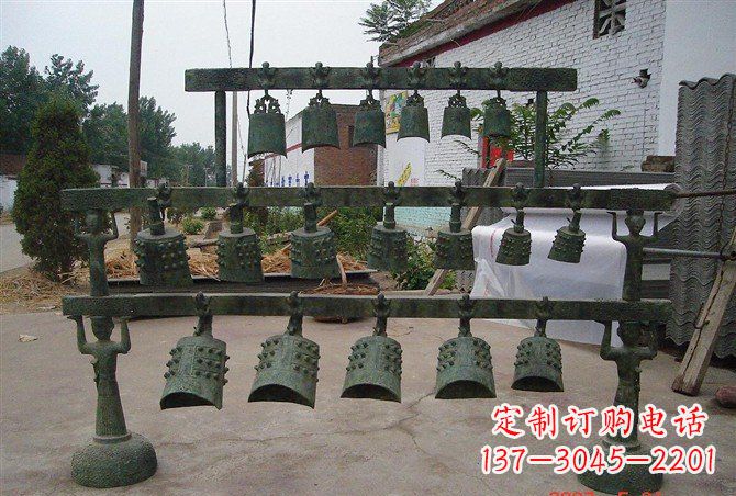 南阳手工青铜编钟,给室内装饰增添仿古气息