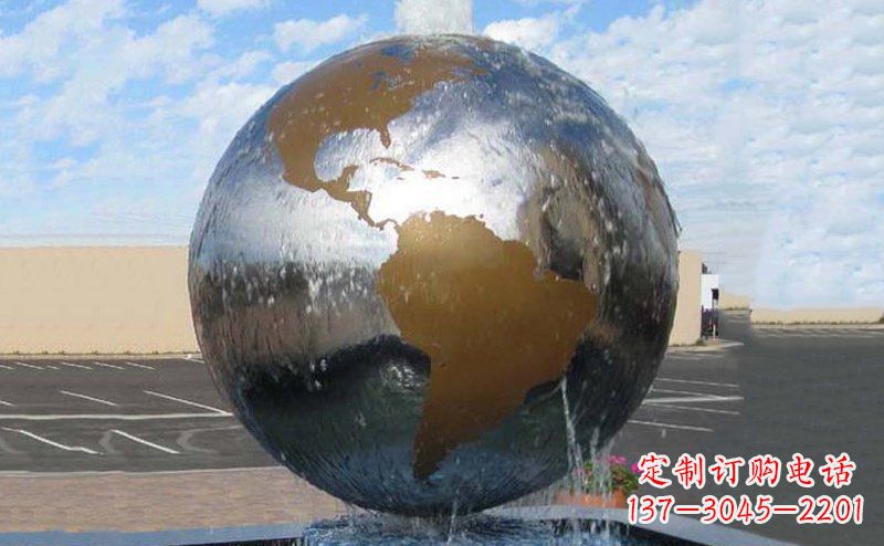 南阳精细不锈钢地球雕塑,让您的家居更有文艺范