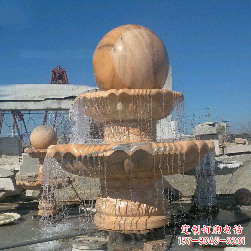 南阳曲阳石雕风水球喷泉:给你家的空间带来最好的祝福