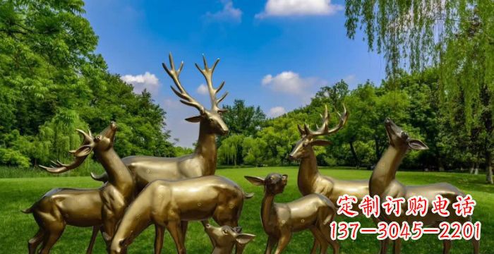 南阳群雄逐鹿,高贵精美的鹿雕塑