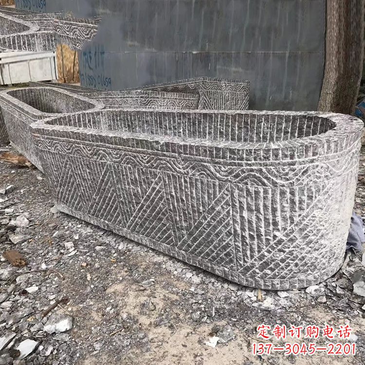 南阳起点雕刻•手工老石槽雕塑