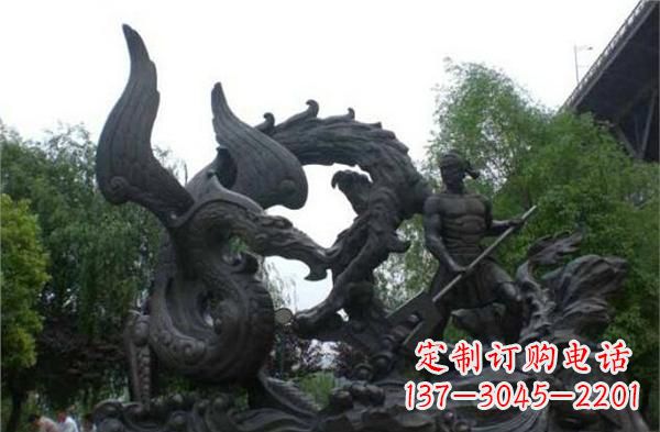 南阳赛龙舟铜雕