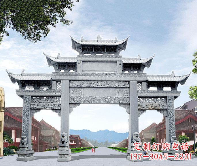 南阳高品质牌坊石雕,为您量身定制