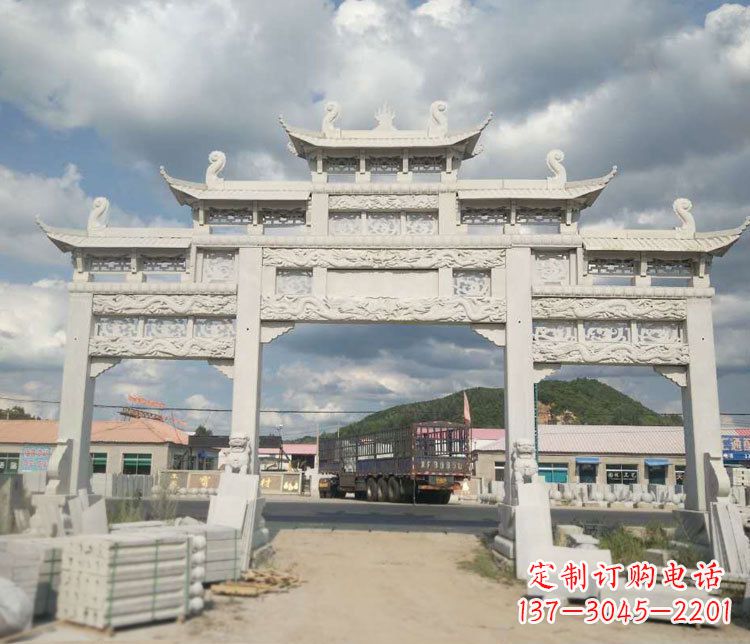 南阳精美大理石牌坊石雕——给您的家园增添优雅气质