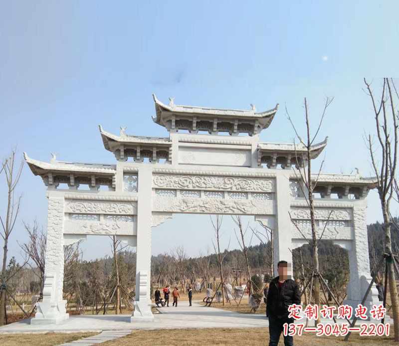 南阳中领雕塑-牌坊石雕精美无比