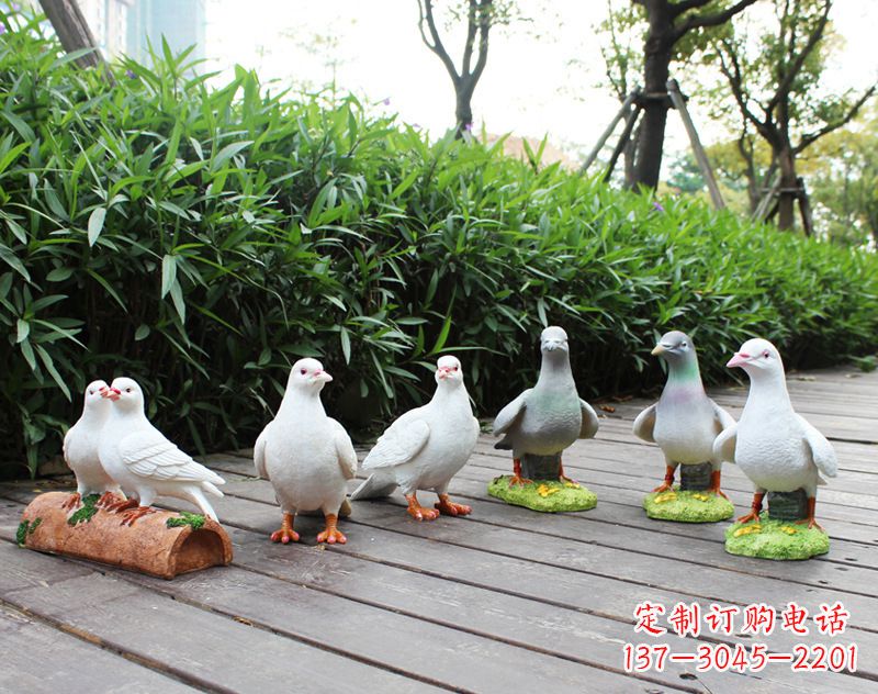 南阳祝福世界的和平鸽雕塑