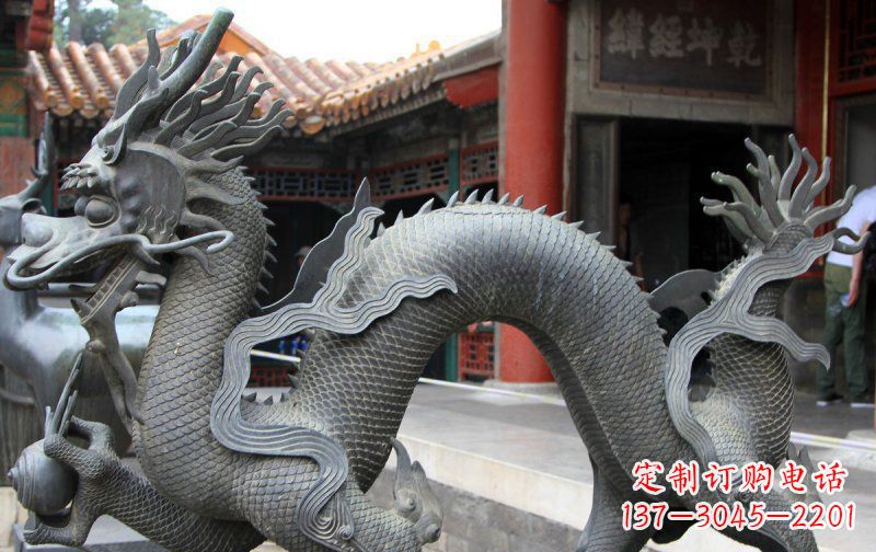 南阳中领雕塑:精美神龙铜雕