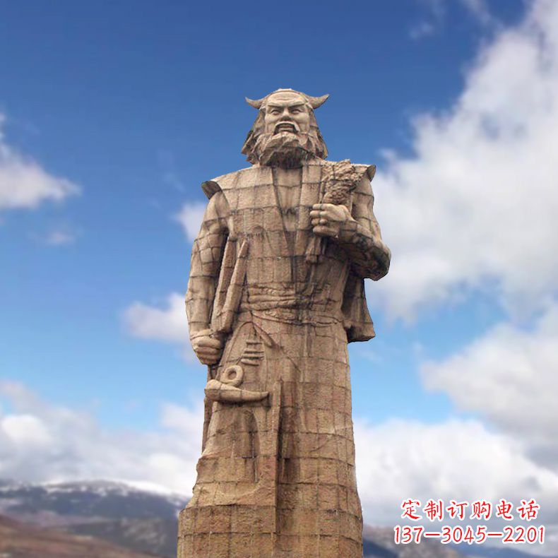 南阳精美神农大型石雕像,由中领雕塑定制